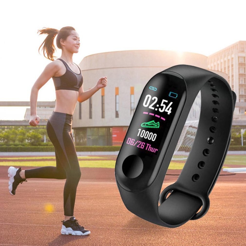 Fitness Smart Bracelet Watch Band M3 Tracker Sport Pedometer Heart Rate Blood Pressure Bluetooth Health Wristband