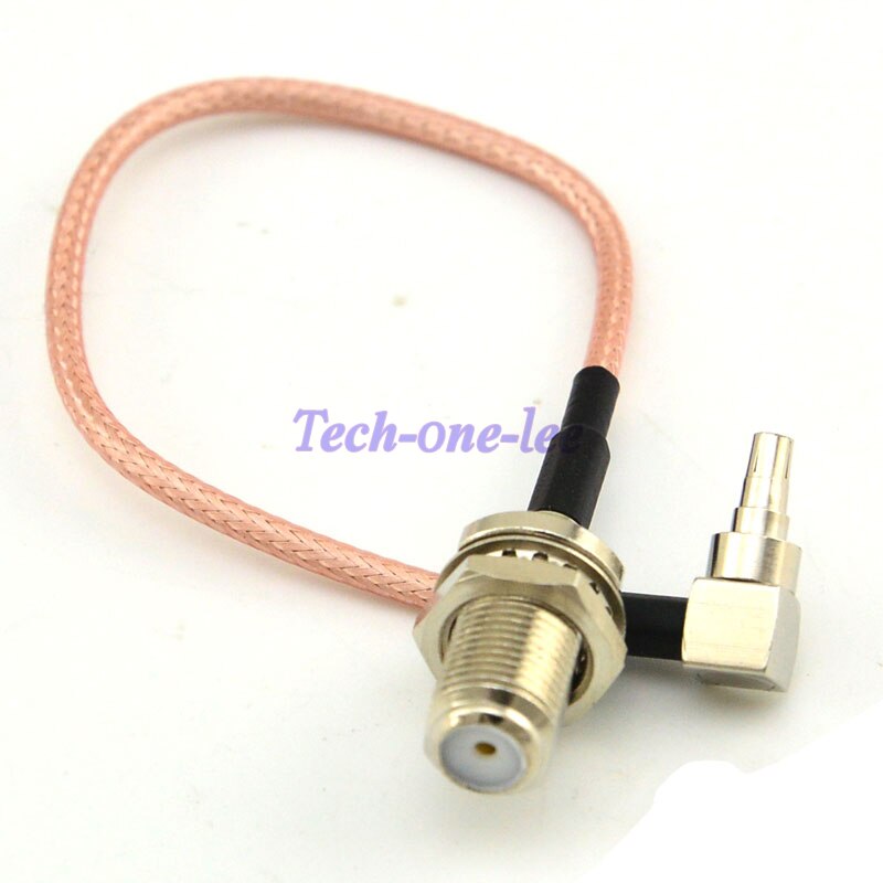 5.9 ''Kabel CRC9 Stekker naar F Jack Coax RG316 Pigtail 15 cm RF Connector F om CRC9