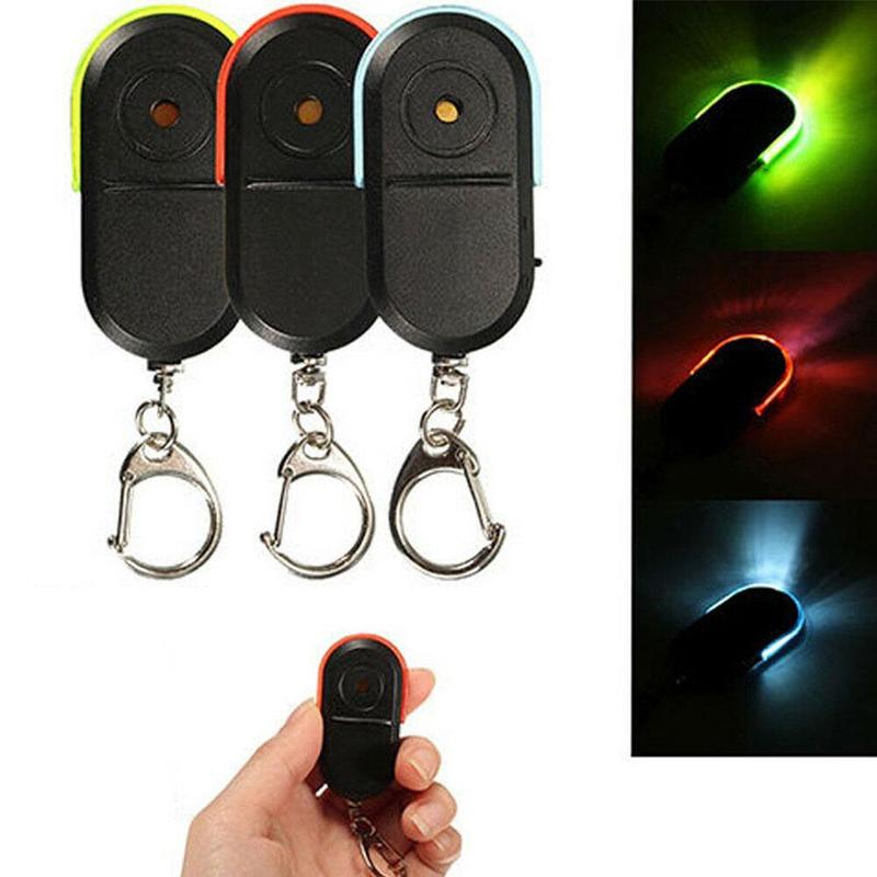 Anti-Lost Alarm Key Finder Locator Whistle Sound With Mini Finder LED Light Anti Lost Sensor Key Y8O6