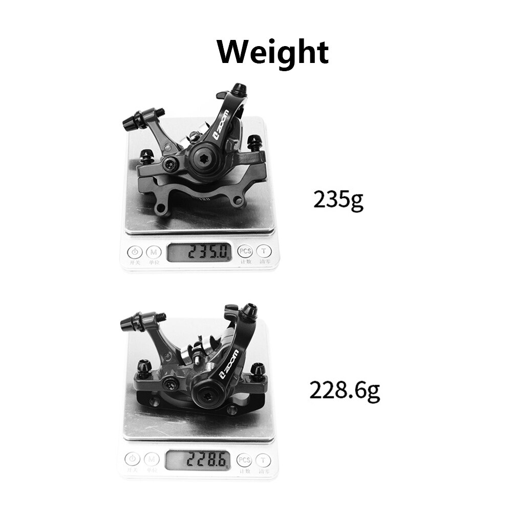 Zoom Fiets Remmen Mtb Fiets Voor Achter Brake Aluminium Mechanische Disc Bidirectionele Remklauw Met Disc F160 R160