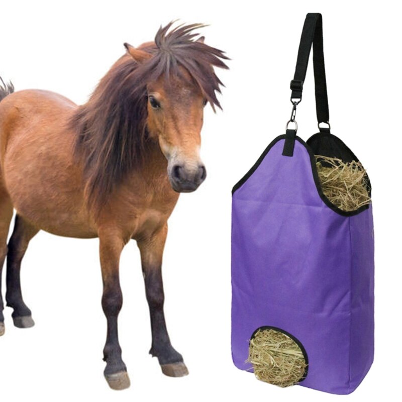 Bolsas de almacenamiento para heno al aire libre, bolsa de mano para alimentación lenta de heno para caballos, Alpacas de cabra, animales de granja