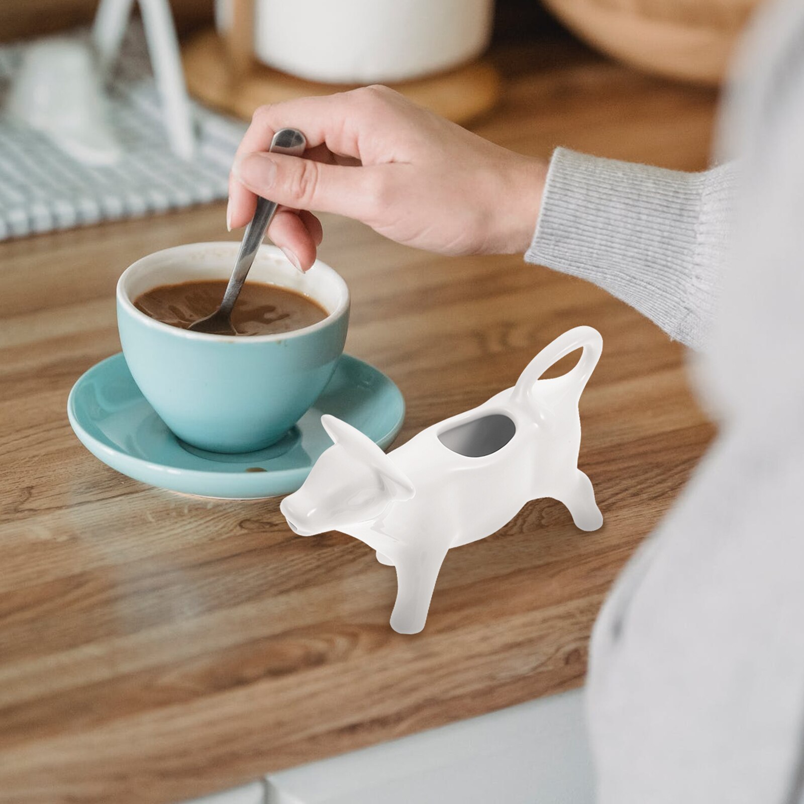 Ceramic Pitcher Jug Coffee Sugar Cup Animal Shaped Coffee Jar