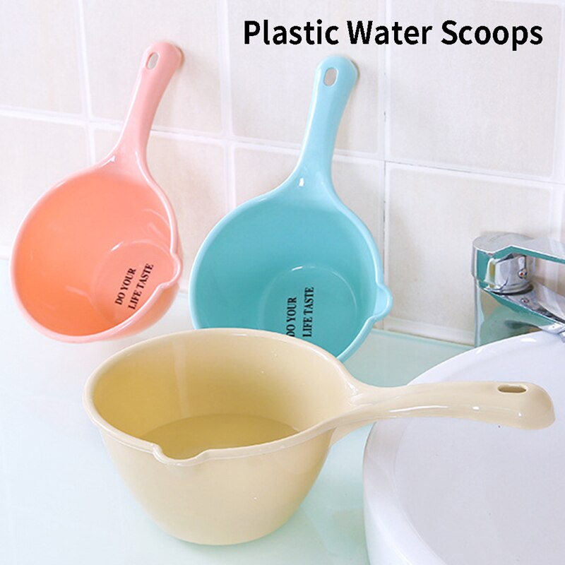 1pc Plastic Water Scoops Washing Hair Tool Children Baby Bath Scoop Thick Long Handle Cooking Kitchen Tools Gadgets