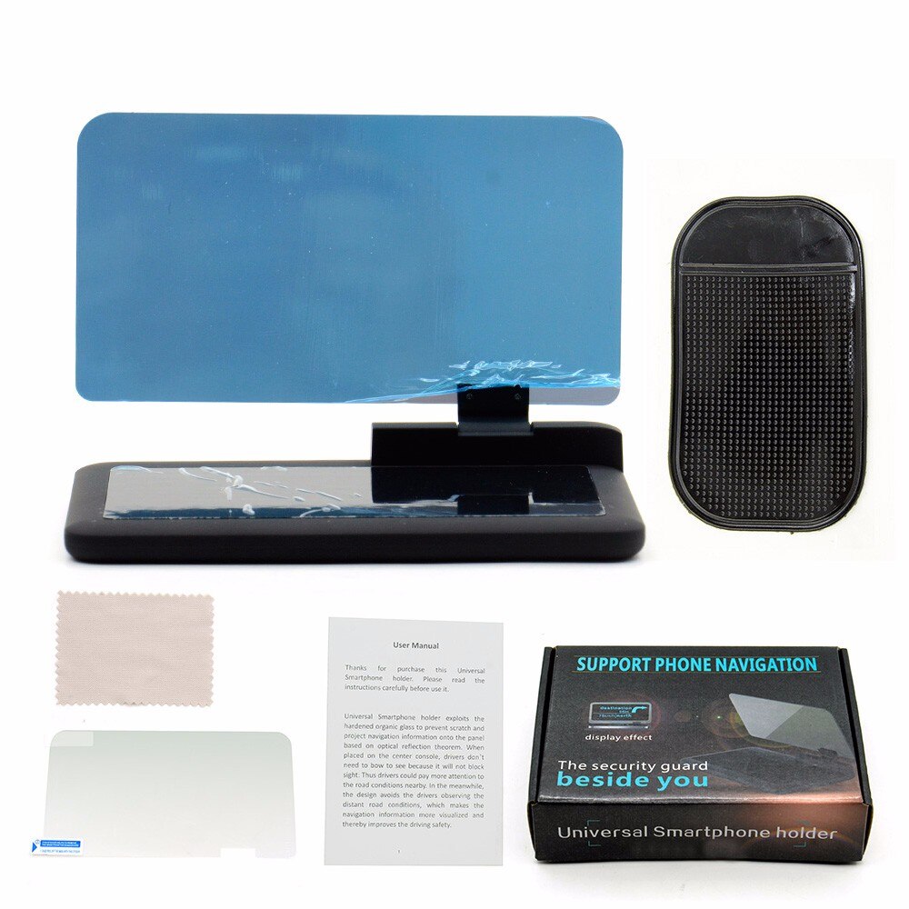 Proyector de parabrisas de coche HUD Head Up, soporte Universal para teléfono móvil, multifunción, para iPhone hud H6
