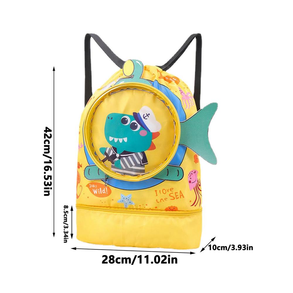 Bolsa de natación para niños, mochila de playa con animales bonitos para niños, bolsa de natación para niñas, playa, piscina, natación, mochila húmeda y seca para exteriores: Lavanda