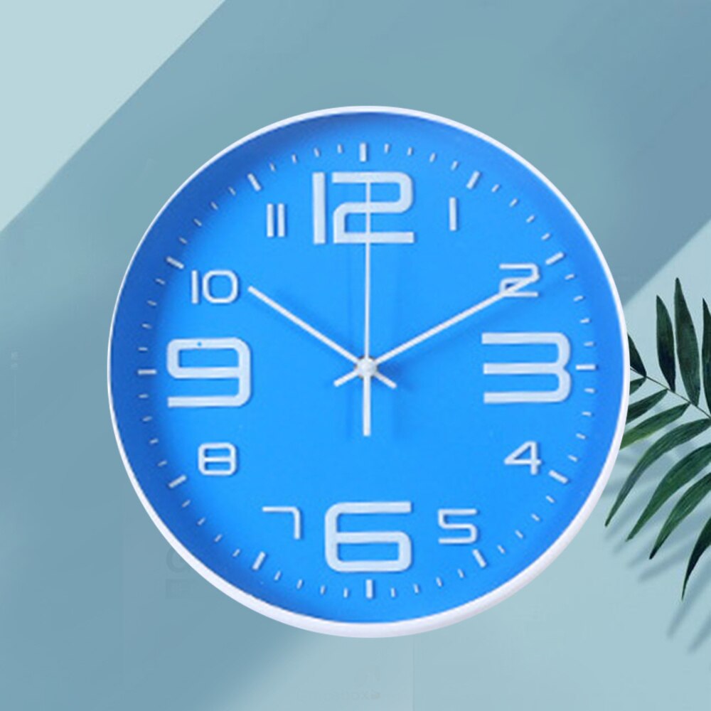 1Pc DIY Wall Clock Digital Acrylic Hanging DIY Clock for Living Room Office Without Battery (Black): Blue