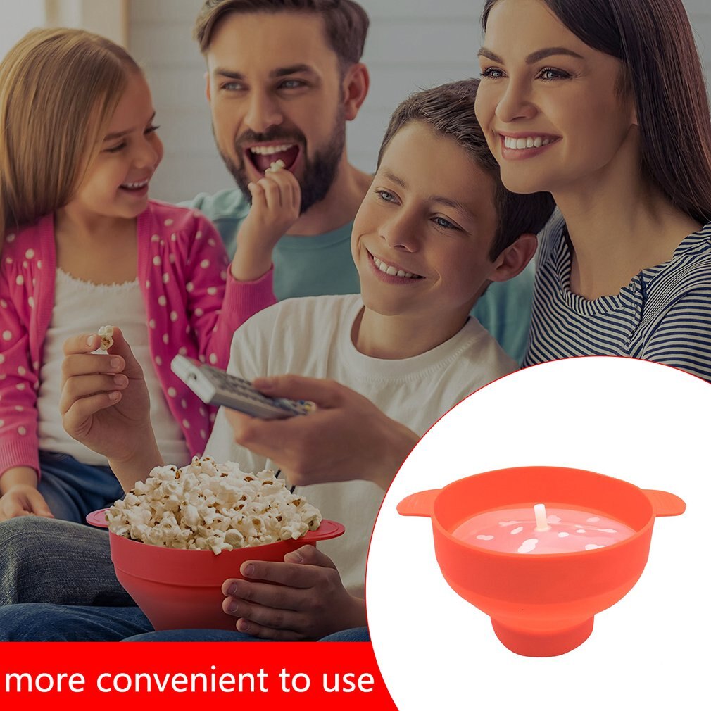 Fda Siliconen Popcorn Kom Thuis Microwavable Popcorn Maker Kom Magnetron Niet Giftig Magnetron Slip Aan Hoge Temperaturen