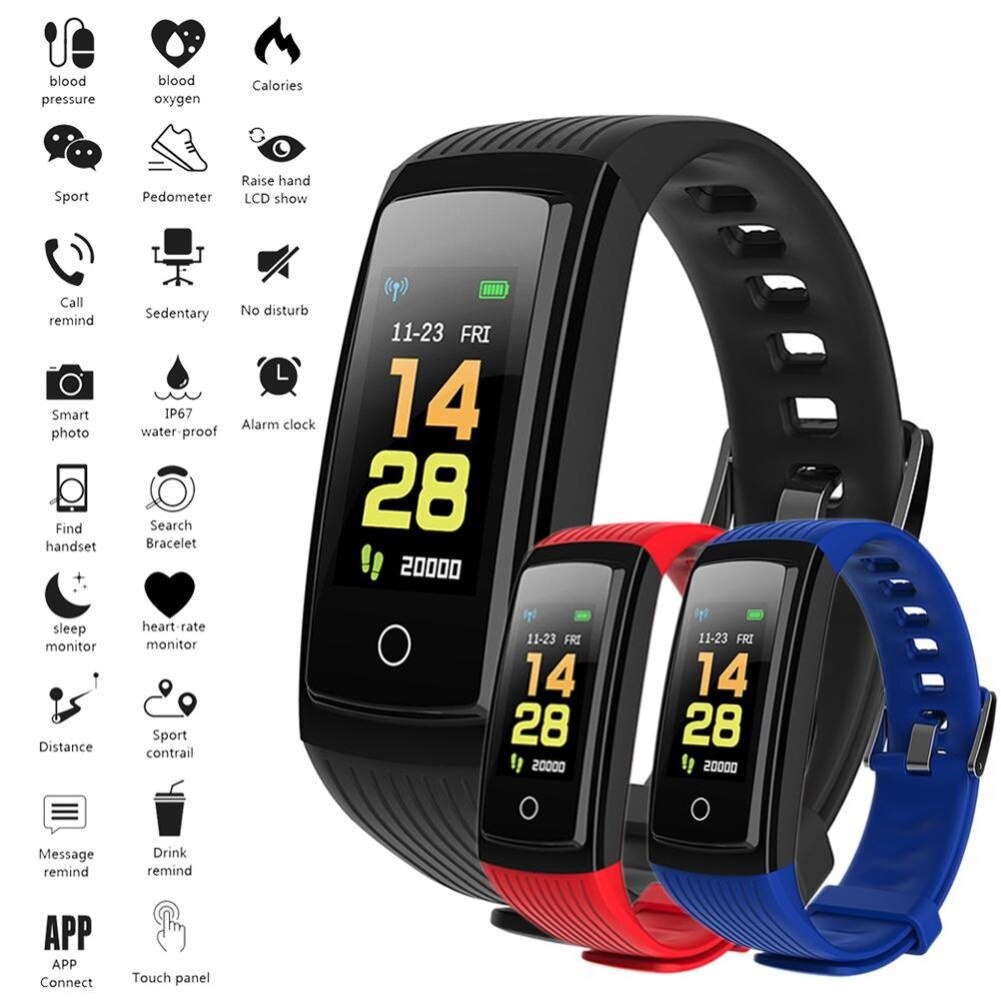 V5s ip67 vattentäta bluetooth pulsmätare fitness sport smart armband