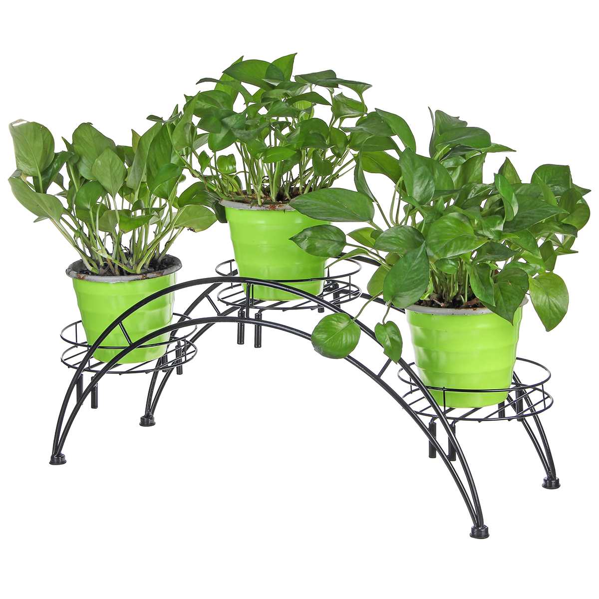 3 Tier Metalen Plant Bloem Floor Stand Planken Rack Plant Bloem Display Stand Plank Opbergrek Outdoor Tuin Bloem Houder