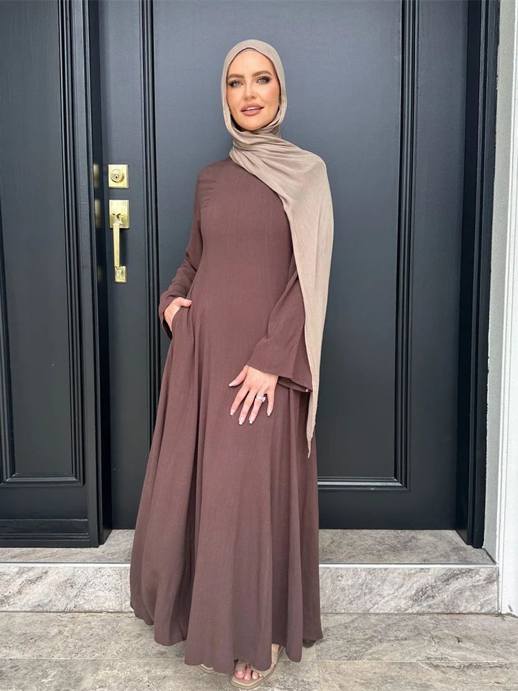 Ramadán Modesto Abaya Dubai islámico musulmán Kaftan vestido ropa de oración mujeres Vestidos Para Mujer bata caftán Marocain Mujer