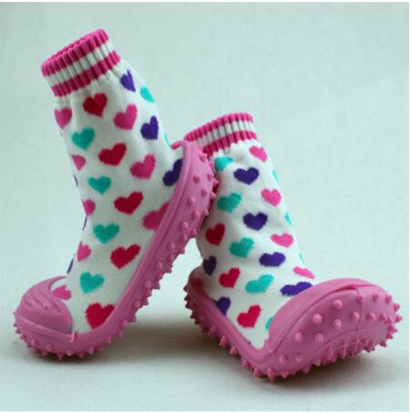 Chaussettes en caoutchouc antidérapantes pour enfants, chaussettes souples pour -né, filles et garçons,: 4