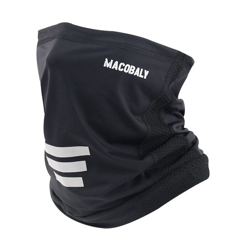 Masque cache-nez à cordon de serrage, cache-nez avec maille respirante pour Sports de plein air d&#39;été, Protection contre la poussière UV: Black Logo