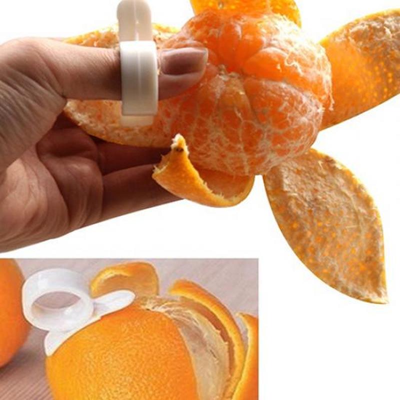 10 Uds utensilios de cocina pelador tipo dedo pelador naranja abierto pelador de naranjas