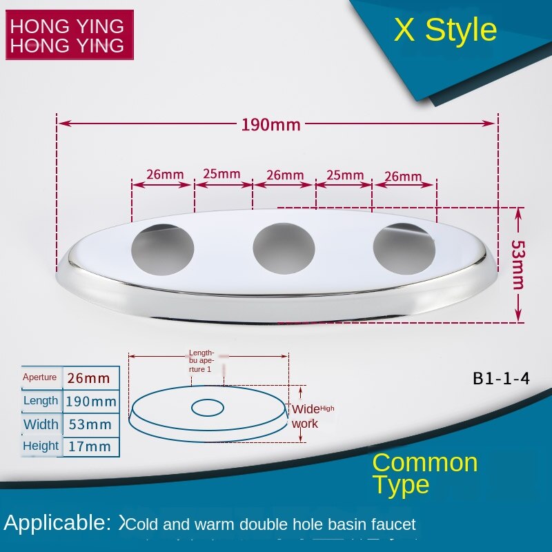 Rvs Kraan Decoratieve Cover Verhogen Met Hoge Diepte Driehoekige Valve Douchekraan Cover: X