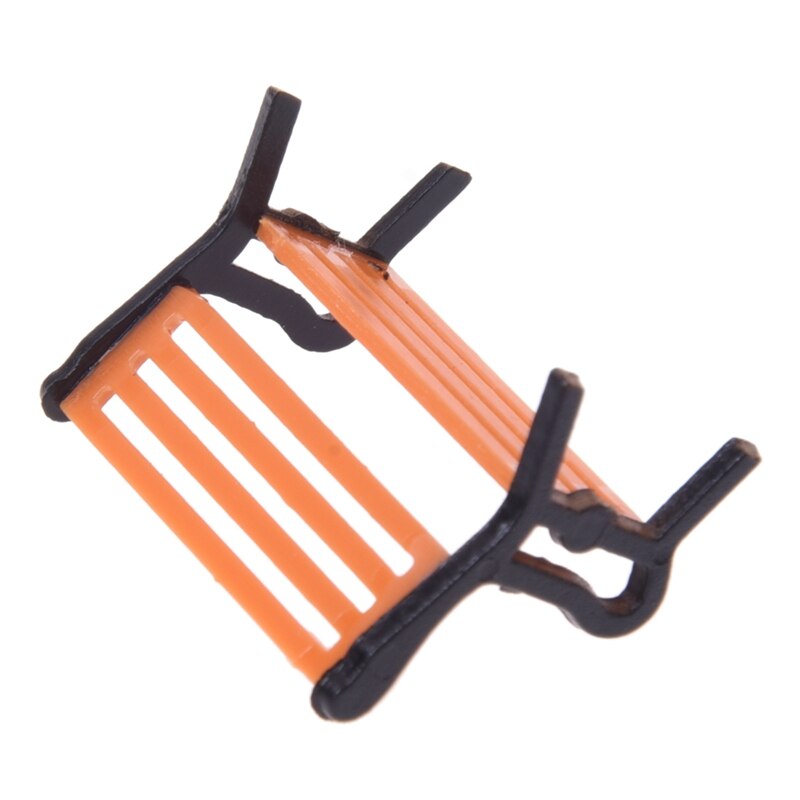 5pcs Plastic Model Park Bench Model Landscape 1:50 w/ Black Arm