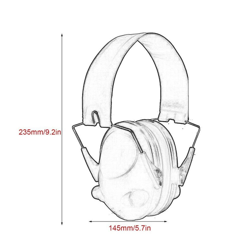 Electronic Earmuffs Hearing Protection Folding Headset Noise Reduction Ear Defenders For Women Men Foldable Reduce Stress