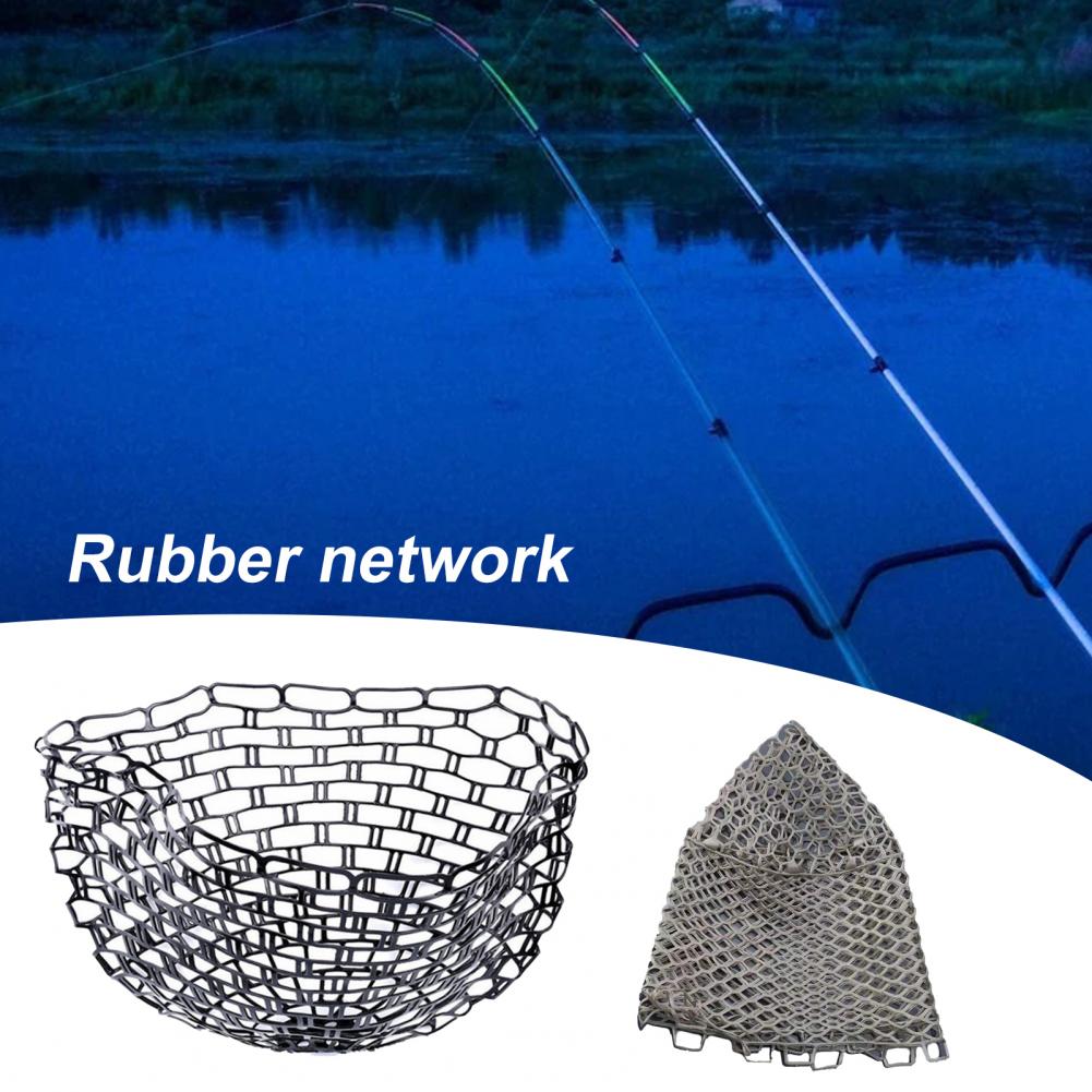 Practical Fish Landing Net Reusable Ultralight Rubber Good Toughness Fish Landing Net