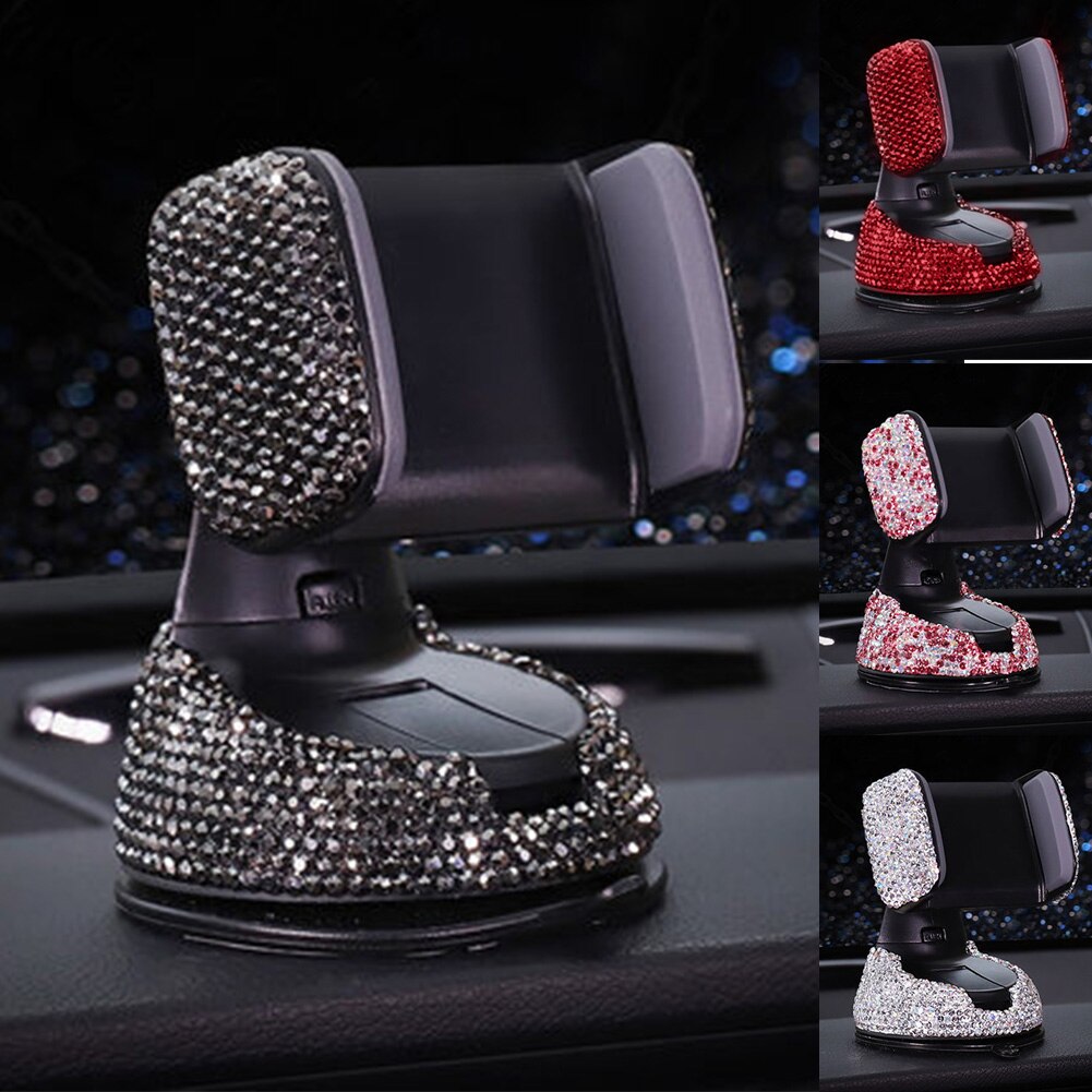 Support de téléphone universel pour voiture, décoration diamant en cristal, support de téléphone portable non magnétique pour iphone xs max xiaomi