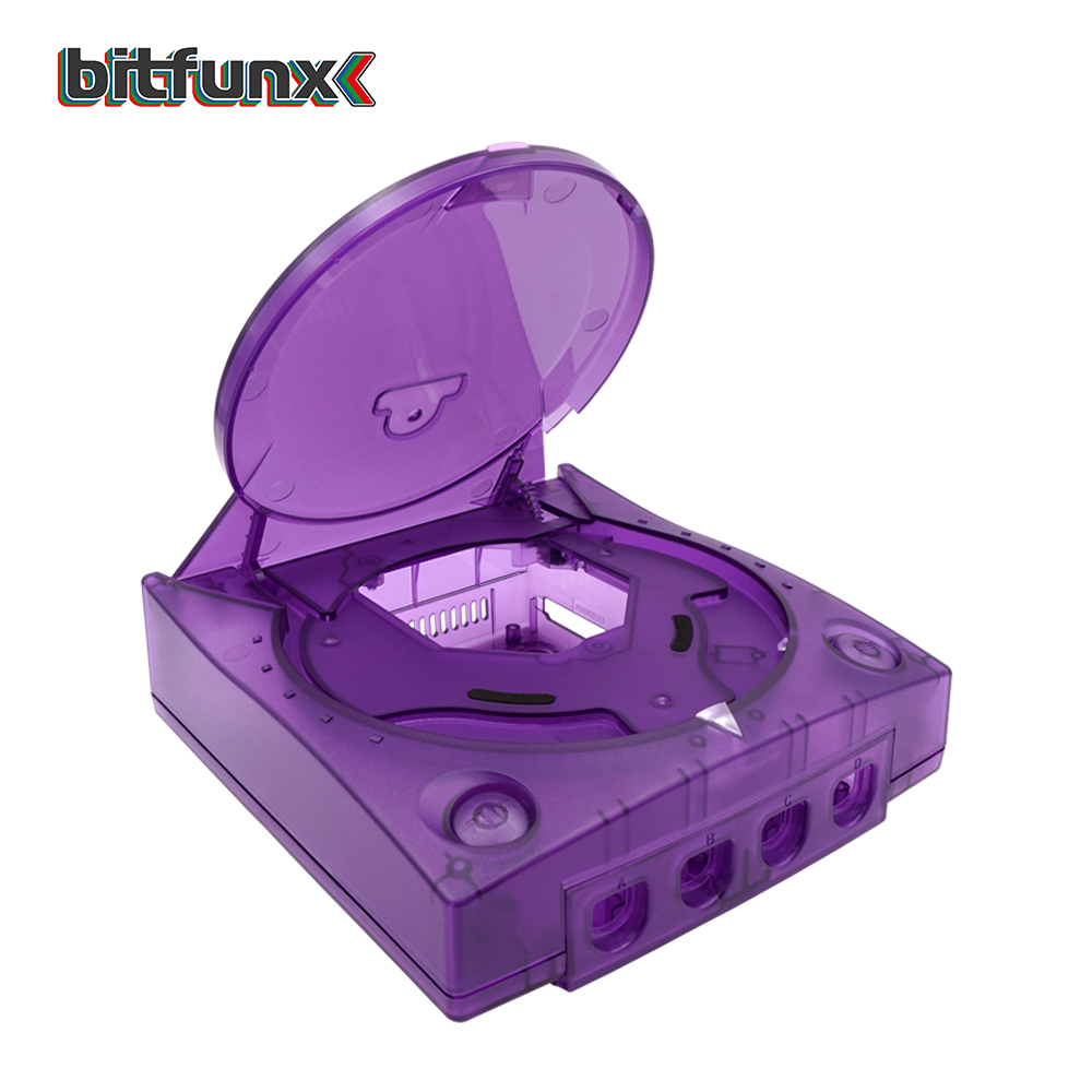 Bitfunx Replacement Plastic Shell Translucent Case for SEGA Dreamcast DC Retro Video Game Console Transparent Boxes
