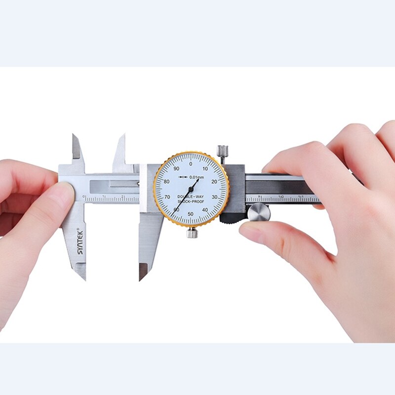 0.01 mm Dial Vernier Caliper Shock-proof 0-150 mm Stainless Steel Dial Calipers 6" Metric Gauge Measuring Tool Vernier Caliper