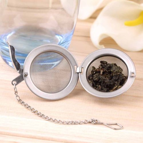 Tea Infuser Stainless Steel Sphere Mesh Tea Strainer Coffee Herb Spice Filter Diffuser Handle Tea Ball Reusable Secure Locking