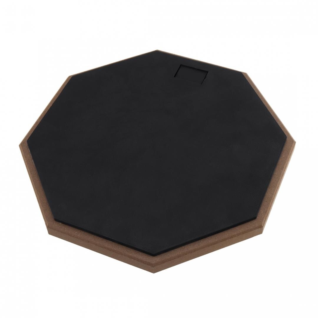 12 Inch Rubber Wooden Black Dumb Drum Practice Training Drum Pad for Jazz Drums Exercise