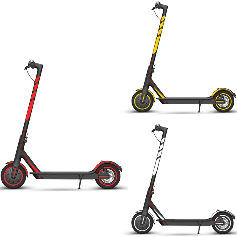 1 set reflektierende aufkleber für roller, komplettes aufkleber-set für xiaomi-serien-kickscooter, faltbare aufkleber