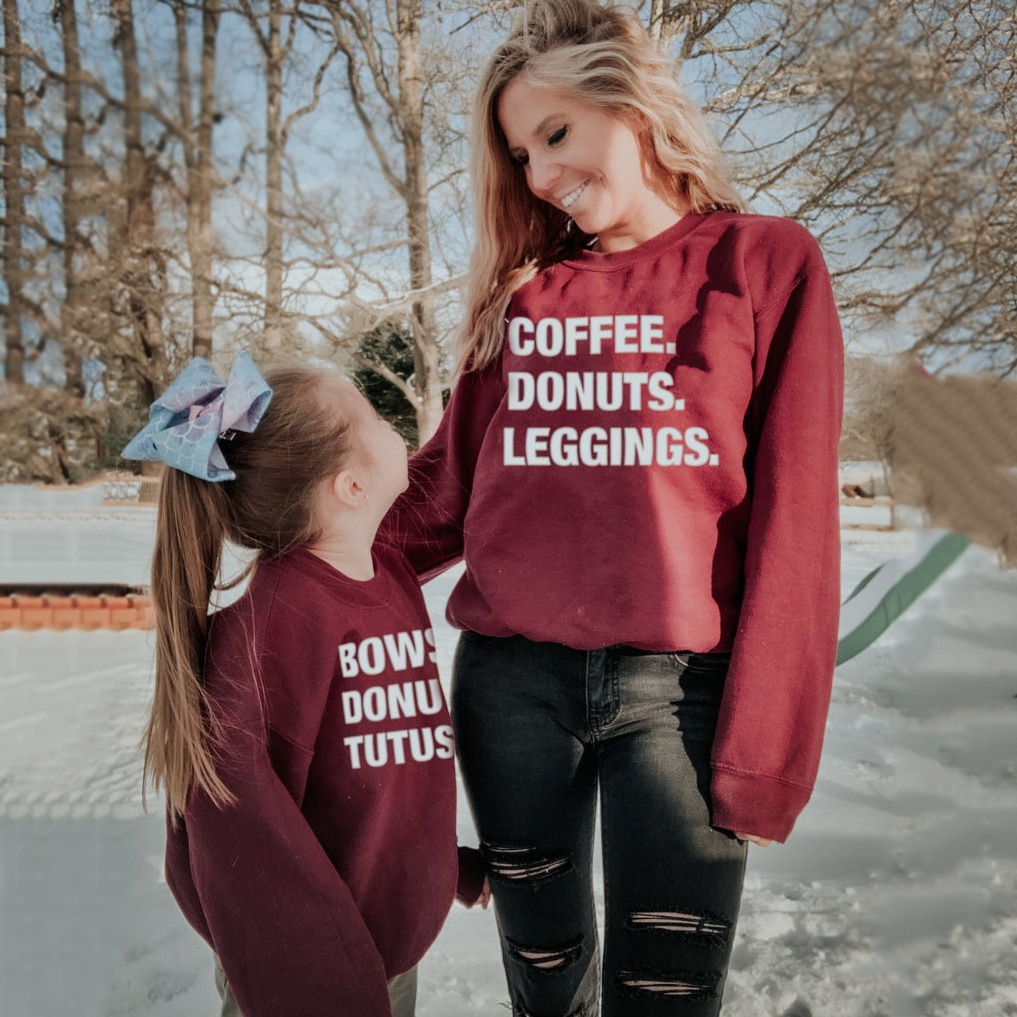 Family matching Outfit mother and daughter clothes Women Girl Hoodies Sweatshirt mommy and me clothes pullover Top Streetwear