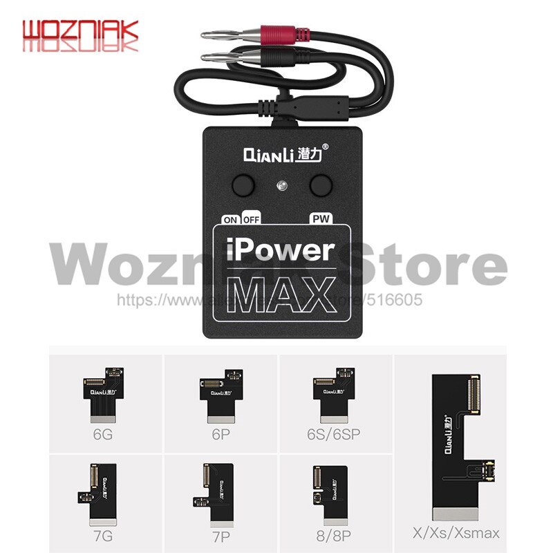 Voeding iPowerMAX Test Kabel AAN/UIT Schakelaar iPower max voor iPhone 6G/6 P/6 s/6SP/7G/7 P/8G/8 P/X/XS/ MAX DC Power Control Test