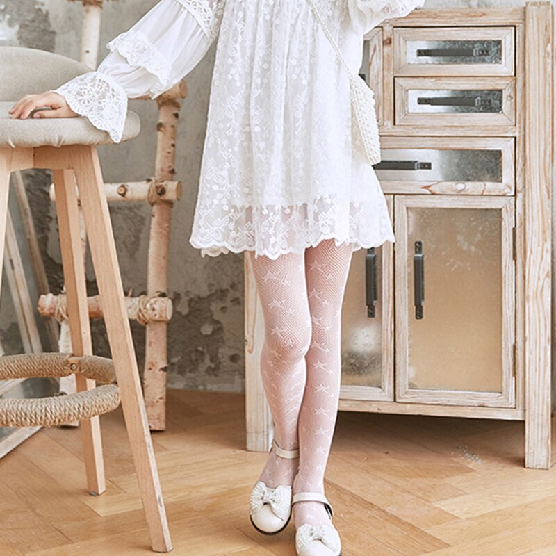 Calze nere bianche collant per ragazze collant per ragazze ultrasottili stampati collant estivi traspiranti collant elastici