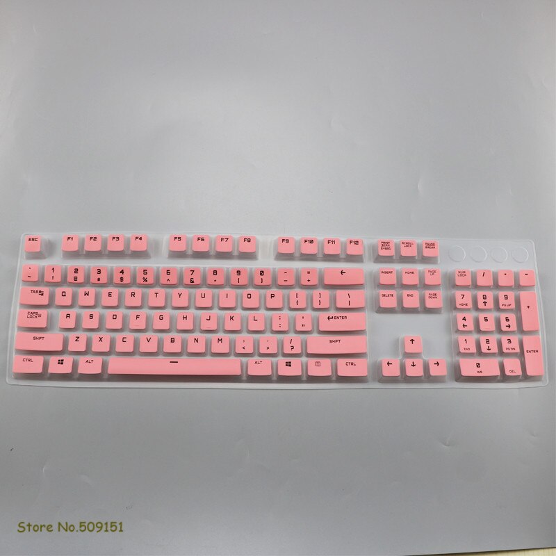 For Logitech G610 G810 G910 G213 G413 G512 K840 backlit game mechanical keyboard protector button dust cover Protective skin: Pink