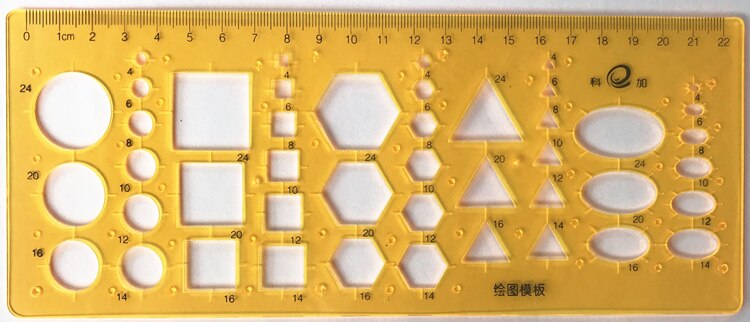 1PC Engineering drawing ruler Item Curve Template ruler office and school Painting measuring tools: D KJ001