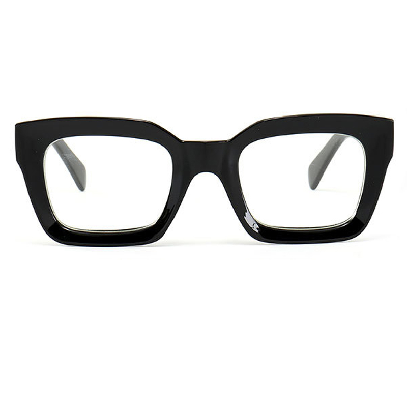 Gafas cuadradas negras para hombre y mujer, lentes transparentes Retro, ópticas transparentes de acetato ultraligeras, monturas de gafas