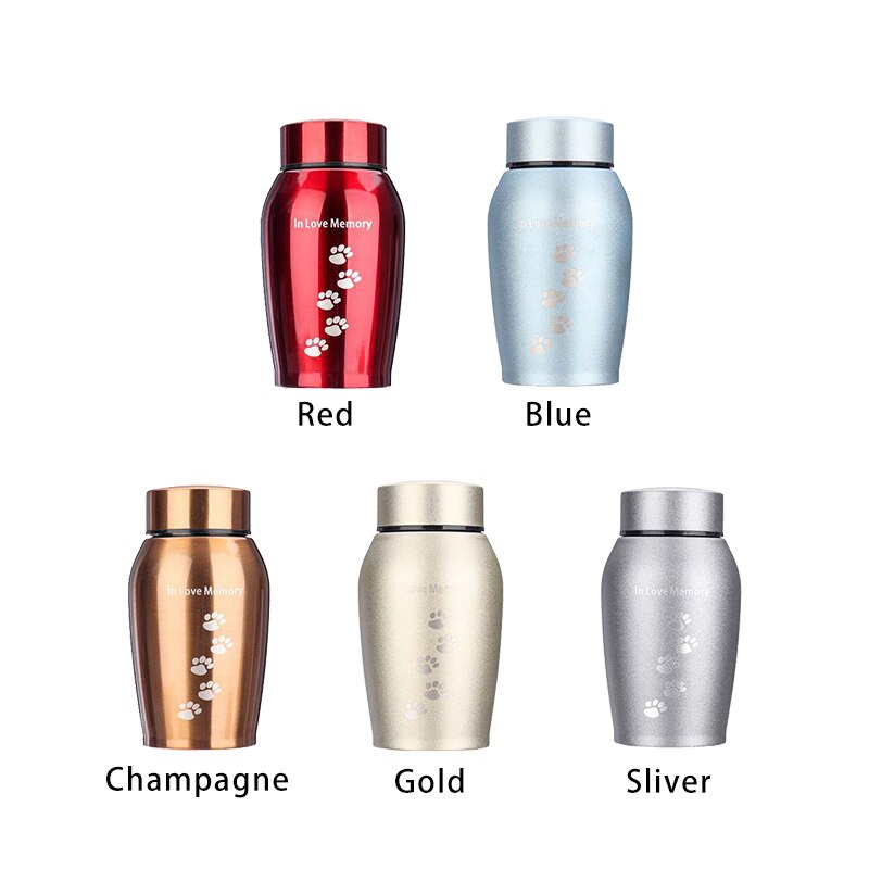 250Ml Roestvrij Staal Huisdier Urnen Voor Hond Kat Vogel Crematie As Aandenken Kist Columbarium Urn Gedenkteken Crematie Urn