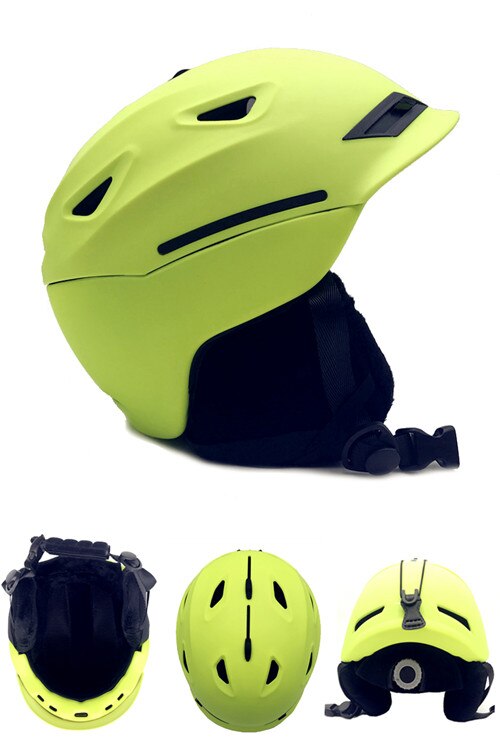 EPS + ABS-funda de cascos de esquí para hombre y mujer, gorro para casco de moto, esquí, nieve, deportes, patinaje: Verde claro