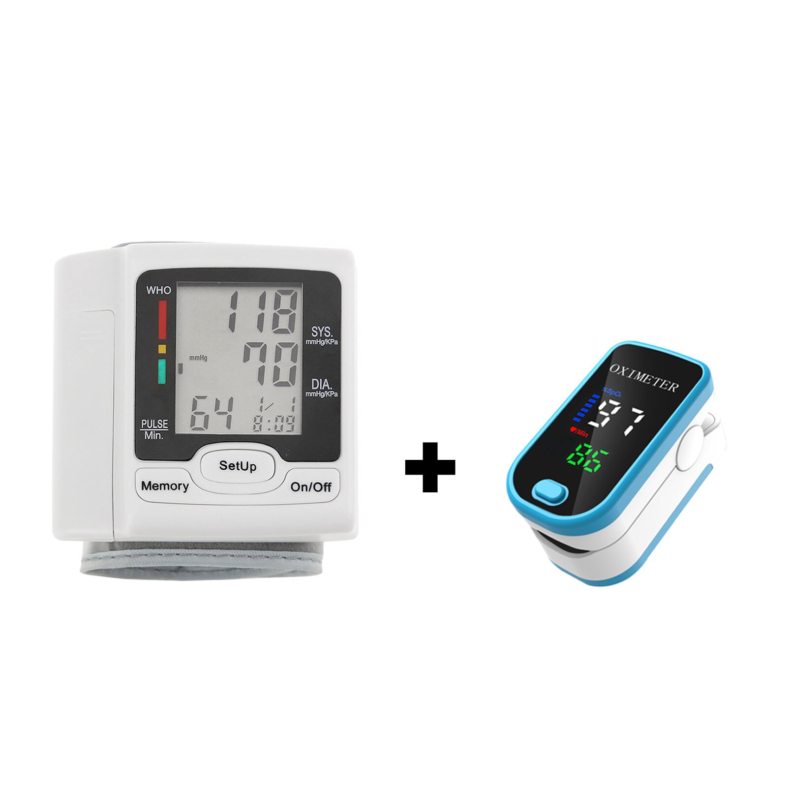 Vingertop Pulsoxymeter Bloeddruk Oxymetrie Hartslagmeter SpO2 Oxymetrie Monitor Zonder Batterij De Dedo Oximeter: H