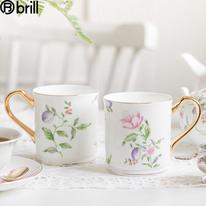 Nordic Stijl Koninklijke Thee Cup Schotel Wit Kleine Porseleinen Koffie Cup Set Theepot Luxe Drinkware Thee Kopjes En Schotel Sets tazas