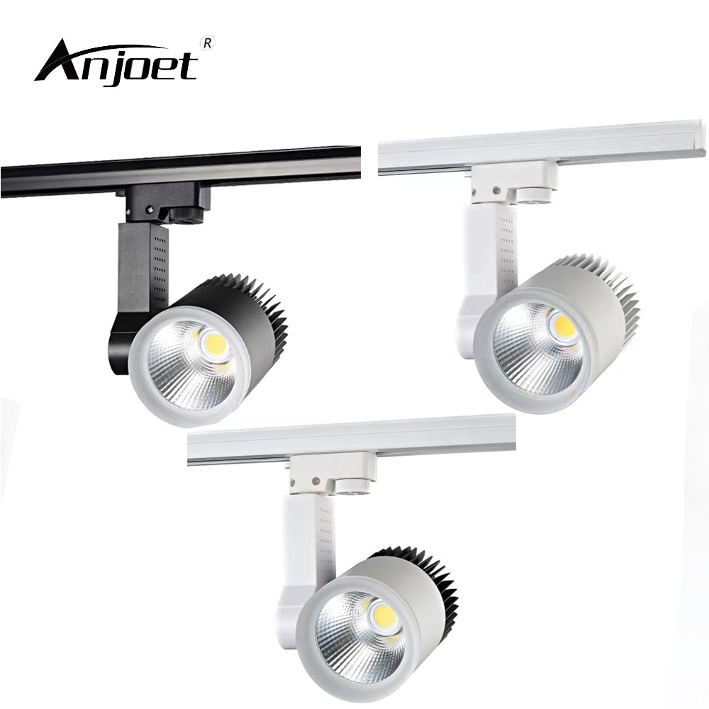 ANJOET 7 W 15 W 20 W 30 W Kolben LED Spur Beleuchtung Aluminium schiene lampe leds strahler iluminacao für kleidung Exklusive Einkaufen beleuchtung