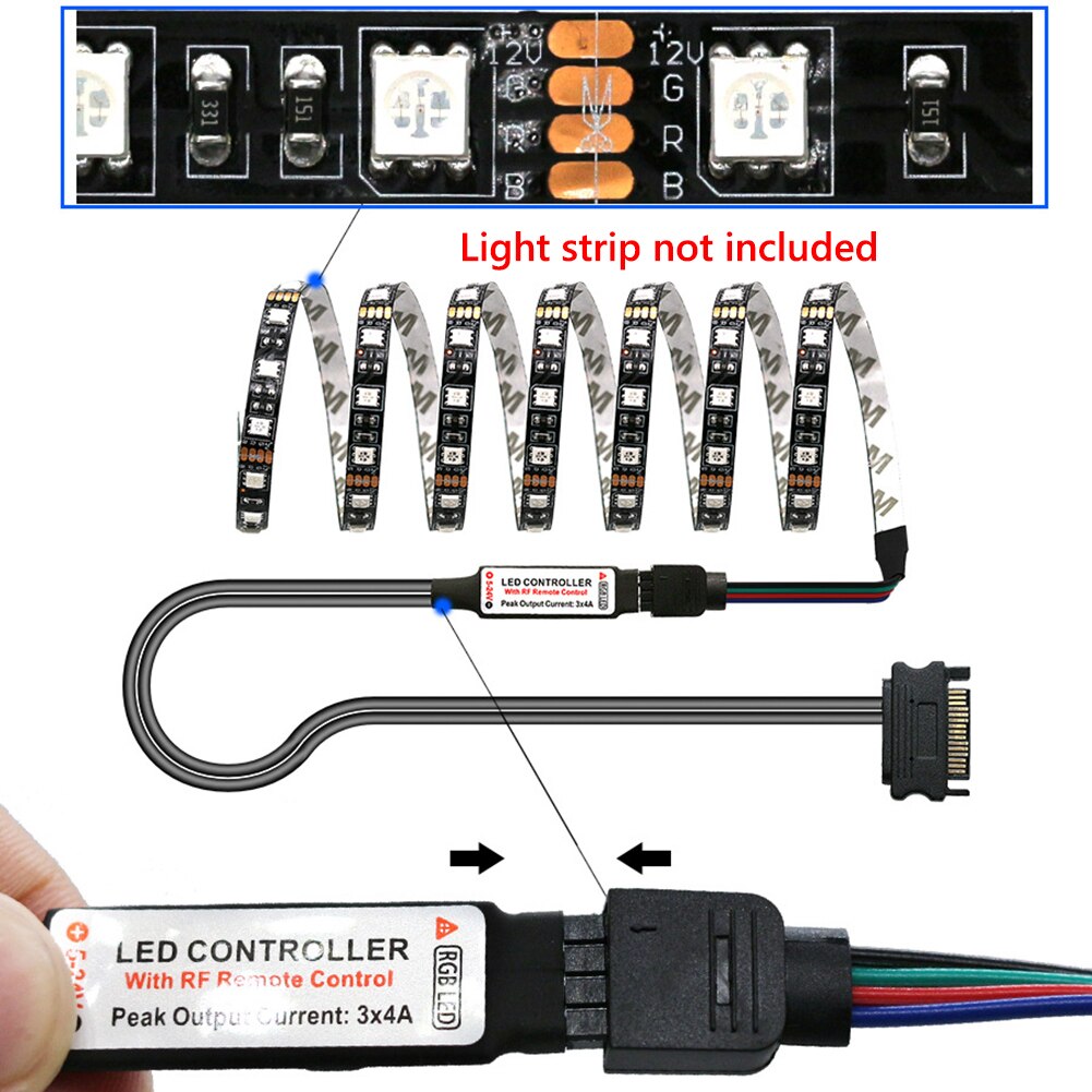 Tira de luces LED con controlador sinfónico, lámpara de cinta remota RF, Kit completo para PC, ordenador, Torre media, bricolaje Aura Sync, alimentada por M/B SATA