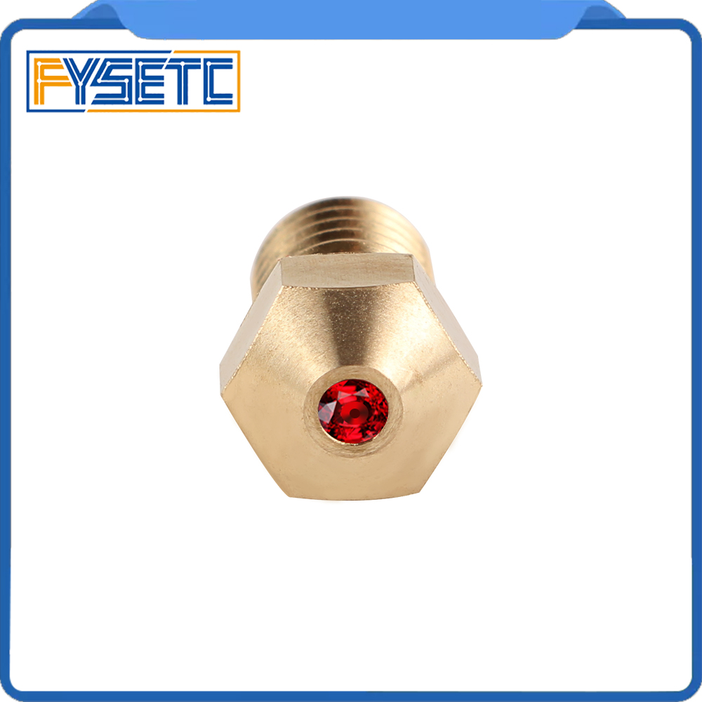 High Temperature E3D Ruby Nozzle V6 1.75mm Nozzles 0.4mm Compatible PETG ABS PET PEEK NYLON Ruby Nozzle For PRUSA I3 MK3/LulzBot