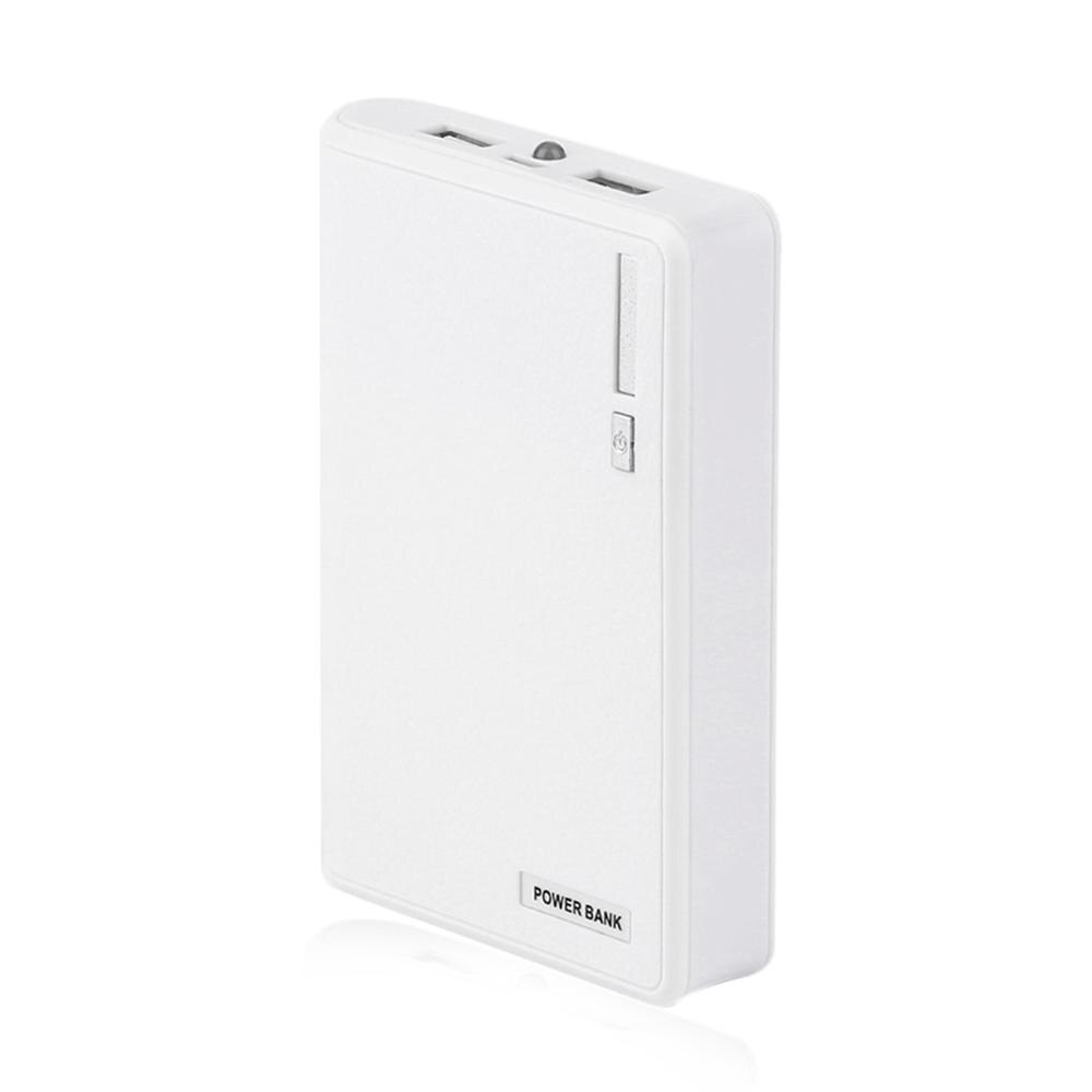 Strømbankdeksel til stor kapasitet 10400 mah størrelse 4*18650 batteri ekstern strøm mobiltelefon batterilader: Hvit