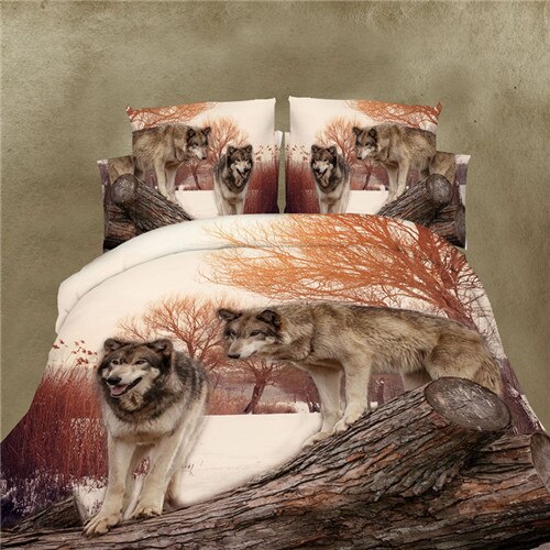3d beddengoedsets met katten- en tijgerprint, 3d beddengoedsets, wit beddengoed, beddengoed, 4 stuks/set kussensloop, plat laken: Baozi