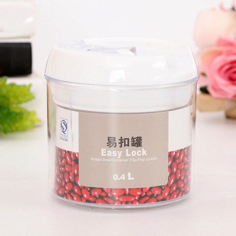 Food storage container Acrylic kitchen storage box multigrain storage jar transparent sealed cans easy to buckle Multi-capacity: A