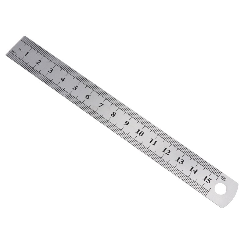 Dikke stalen regel gum materiaal dubbelzijdig hardware regel gereedschap voor kantoor en school kawaii