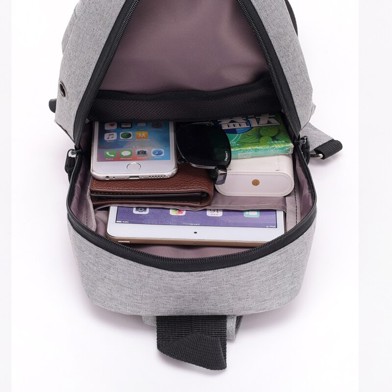 Anti-diefstal USB Opladen Tas Unisex Waterdichte Reizen Borst Bag Mannen Vrouwen Zakelijke Laptop Tiener Tassen