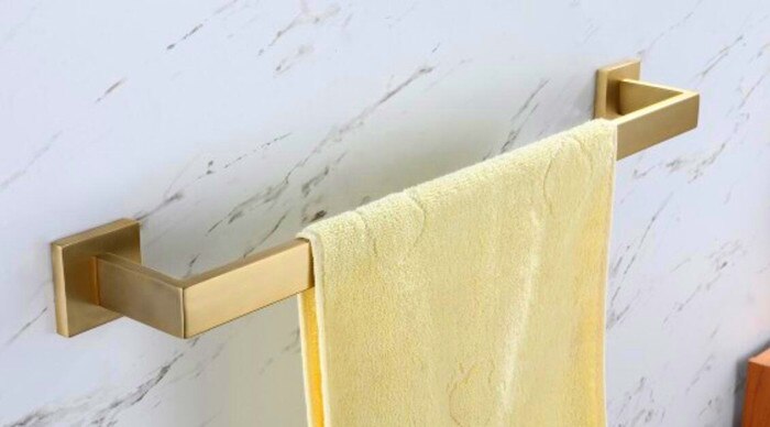 304 Stainless Steel brushed gold Coat Racks Towel Hook ,paper holder,towel holder, Round Base Robe Hook Wall Mounted BL476: sinle towel holdegl