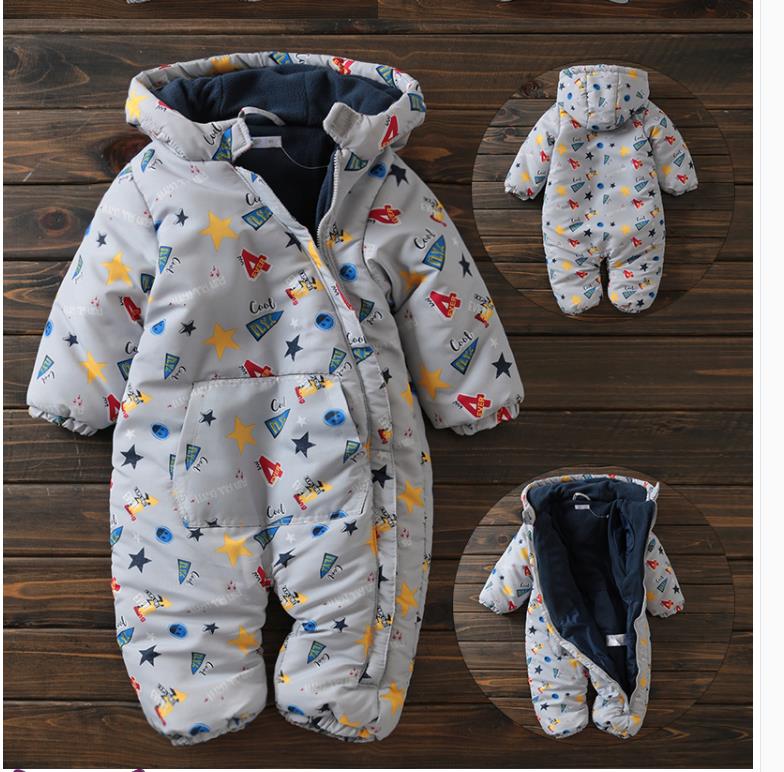 Baby cotton-padded jacket with painted body