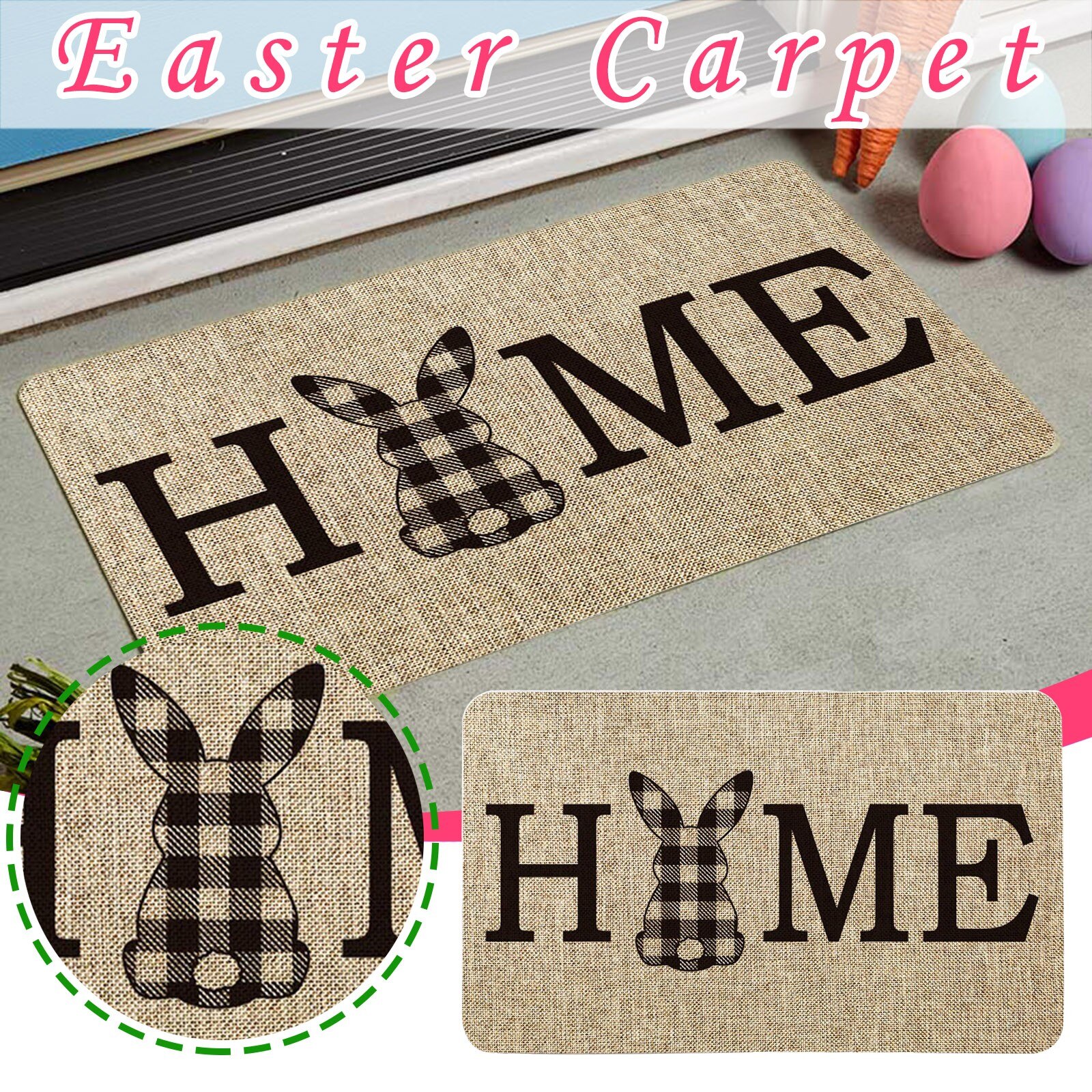 El día de Pascua felpudos de Bienvenido a casa decoración de alfombras alfombra habitación CarpetSupport y . Exclusivo.: A