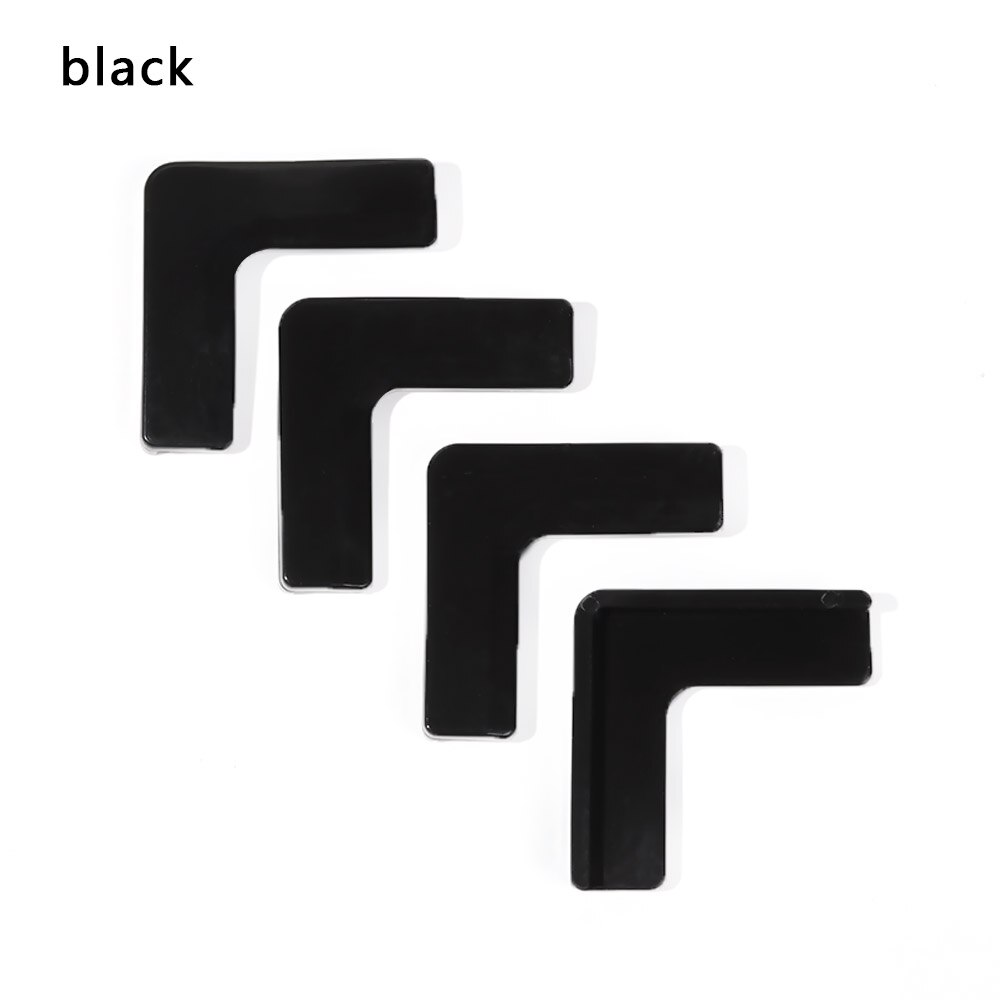 4Pcs Baby Safety Corner Guards Silicone Edge Protection Corner Protector Anticollision Strip Kids Security Head Protection: black