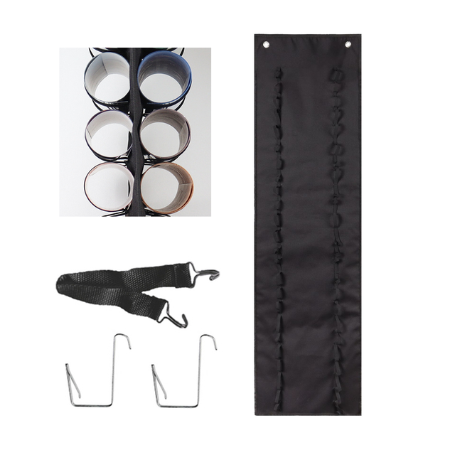 48Grid Vinyl Storage Holder Hanging Bag Vinyl Roll Storage Rack Vinyl Storage Organizer Hanging Pocket Behind The Door: B 48tube 2hook